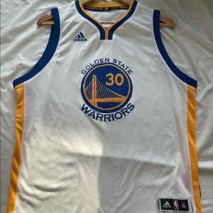 Steph Curry Adidas Warriors Jersey White Boys XL